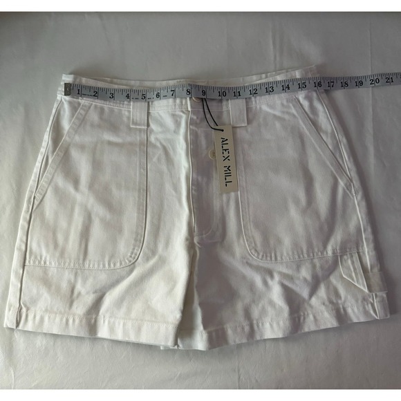 Alex Mill Phoebe Shorts in White Denim Size 12 - Picture 7 of 7